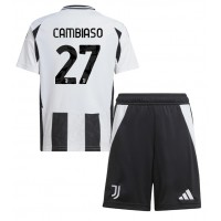 Juventus Andrea Cambiaso #27 Hemmatröja Barn 2024-25 Kortärmad (+ Korta byxor)